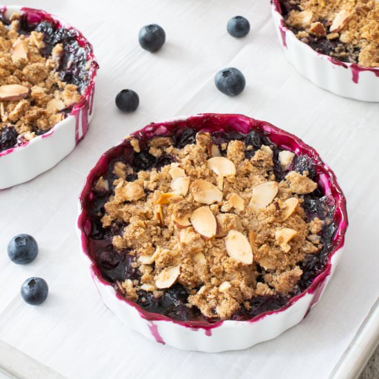 Mini Blueberry Lemon Almond Crisps - Recipe photo by For the Love of Cooking