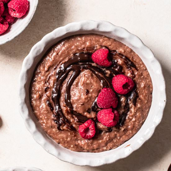Healthy Nutella Porridge - Recipe photo by Our Nourishing Table