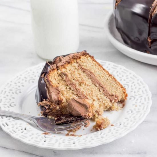 Peanut Butter Cake - Recipe photo by The Hungary Buddha