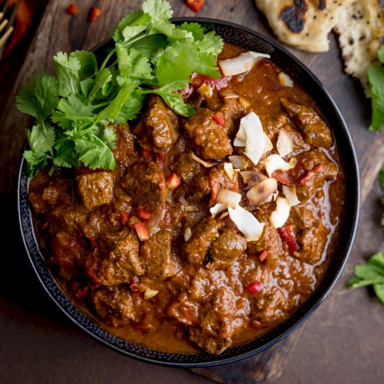 Slow Cooker Beef Coconut Curry - Recipe photo by KitchenSanctuary