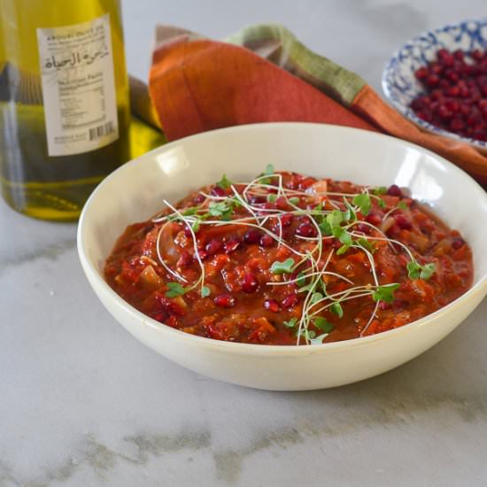 Muhammara – Roasted Red Pepper Dip - Recipe photo by Feed Your Soul