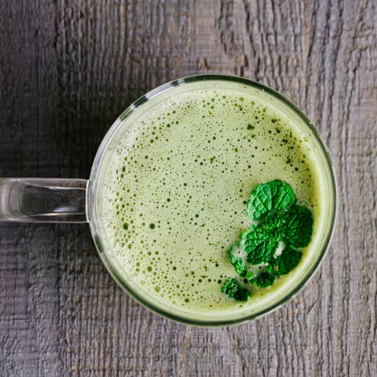Mint Matcha Latte - Recipe photo by Share the Spice