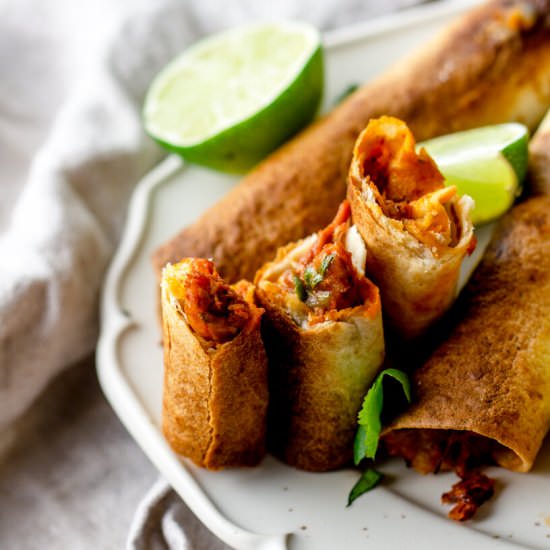 Chipotle Chicken Air Fryer Taquitos - Recipe photo by etfoodvoyage