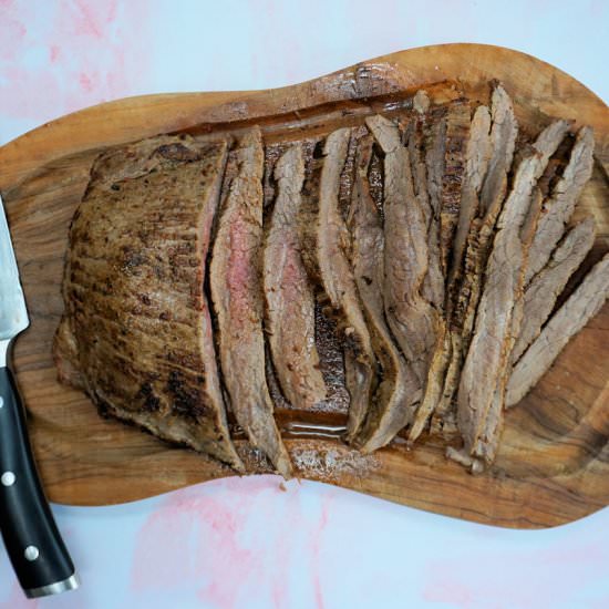 seared bavette steak - Recipe photo by Cuisine Fiend