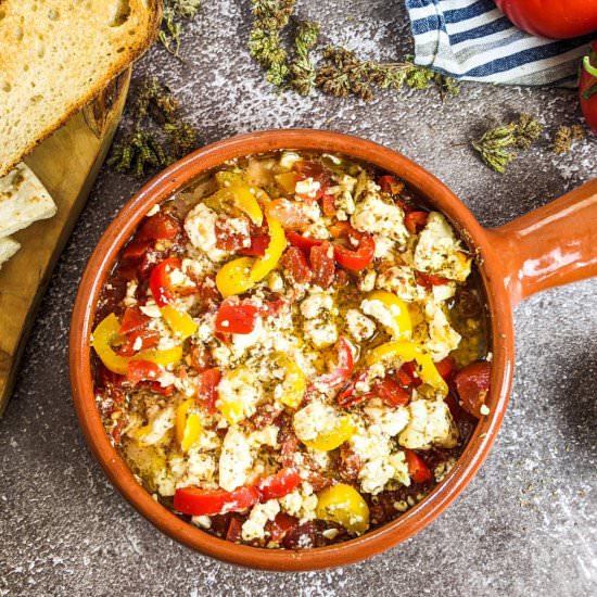 Baked Feta Cheese With Tomatoes - Recipe photo by mamazilla