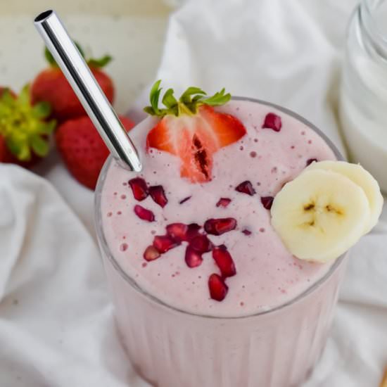 Strawberry Banana Protein Smoothie - Recipe photo by apaigeofpositivity