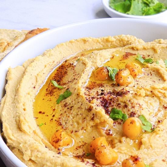 High Protein Hummus Recipe - Recipe photo by kidtestedrecipes