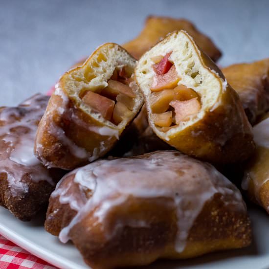 Sourdough Apple Fritter Doughnuts - Recipe photo by somebodyfeedseb