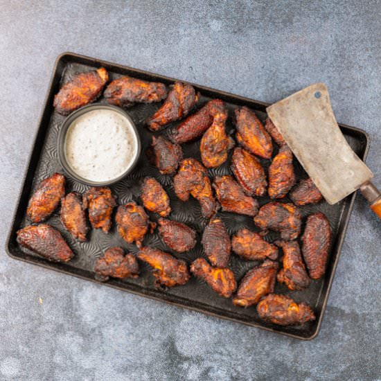 Brined and Smoked Texas Hot Wings - Recipe photo by Austin Eats