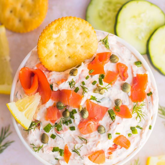 Smoked Salmon Dip - Recipe photo by Kathryns.kitchen.blog
