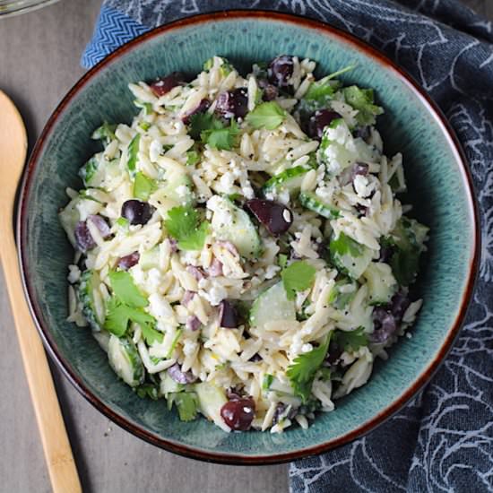 Greek Lemon Orzo Salad - Recipe photo by TalkingMeals