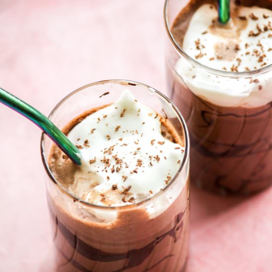 Homemade Iced Mocha - Recipe photo by The Desserted Girl