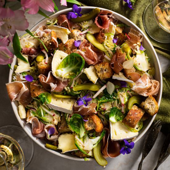 Prosciutto and Brie Panzanella - Recipe photo by rhubarbandcod