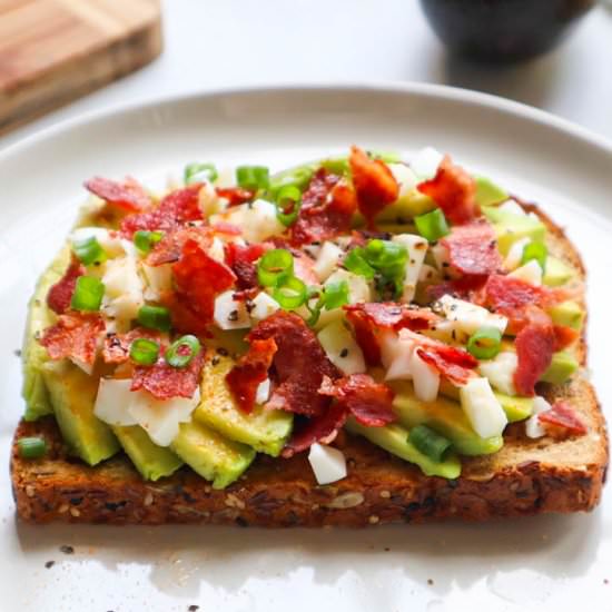 Avocado Toast with Egg and Bacon - Recipe photo by blessthismeal