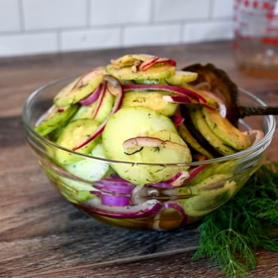 Keto Cucumber Salad - Recipe photo by tarasketokitchen