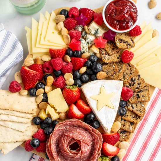 Patriotic Charcuterie Board - Recipe photo by getonmyplate