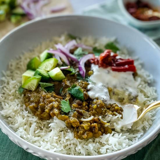 Instant Pot Green Moong Dal - Recipe photo by Sweet Simple Masala