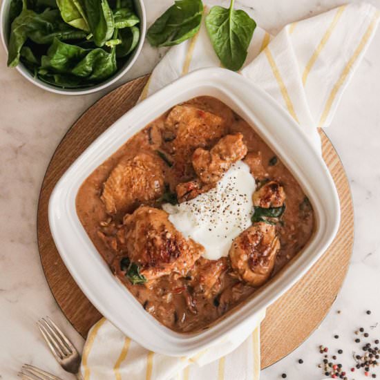 Chicken with mushrooms - Recipe photo by vanillafrost4