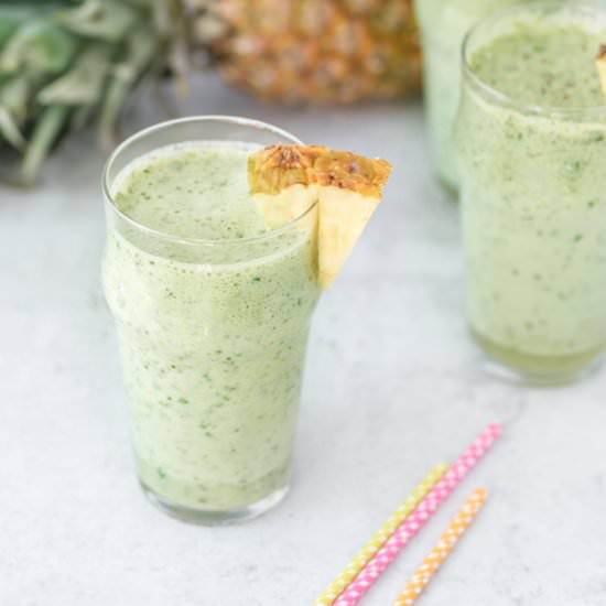 Tropical Green Fruit Smoothie - Recipe photo by farmflavor