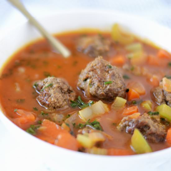 Italian Meatball Soup - Recipe photo by Lichenpaleolovingaip