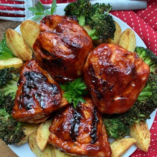 Best Bone In BBQ Chicken - Recipe photo by agoudalife