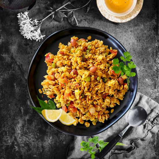 Oats Poha [Savory Oats Hash] - Recipe photo by livingsmartandhealthy