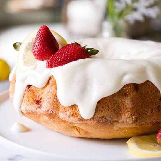 Strawberry Lemon Pound Cake Ring - Recipe photo by sipandsanity