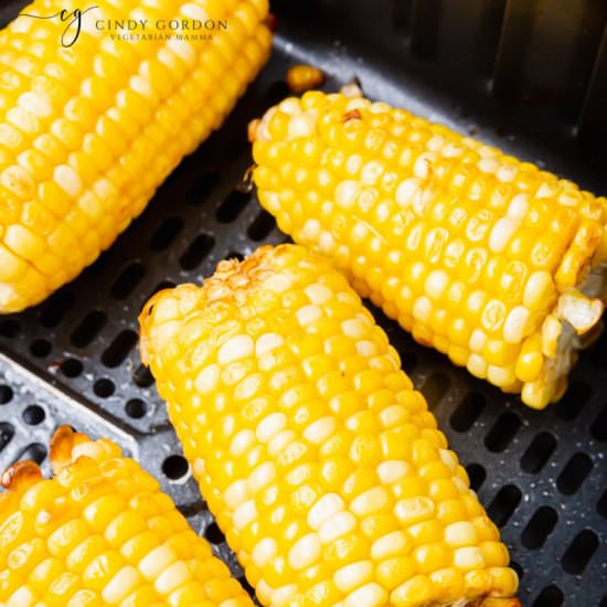 Air Fryer Corn On The Cob - Recipe photo by VegMamma