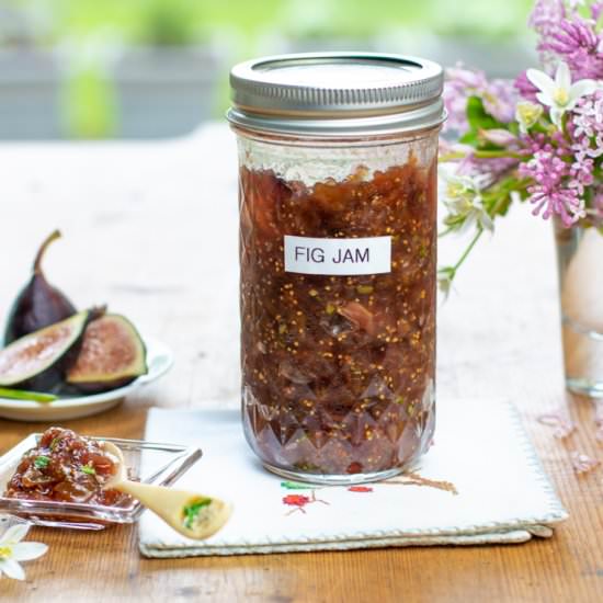 Fresh Fig Jam with Rosemary - Recipe photo by a zest for life