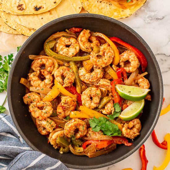 Skillet Shrimp Fajitas - Recipe photo by CallMePMc