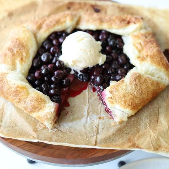 Blueberry Galette with Puff Pastry - Recipe photo by simplymadeeats