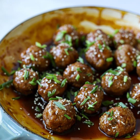 Asian Turkey Meatballs - Recipe photo by simplymadeeats