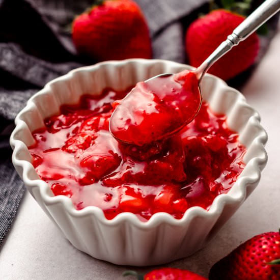 strawberry compote - Recipe photo by freshaprilflours