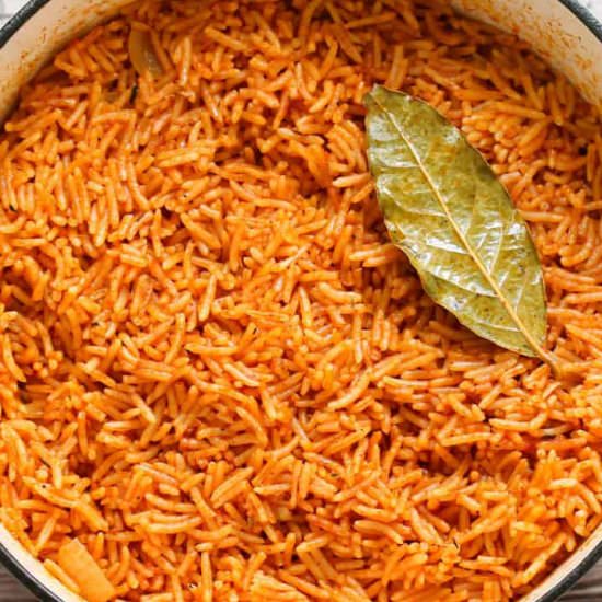 Nigerian Jollof Rice - Recipe photo by Simshomekitchen