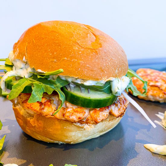 Healthy Fresh Salmon Burgers - Recipe photo by TastefullyGrace