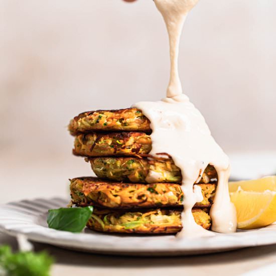 Broccoli Sweet Potato Fritters - Recipe photo by Our Nourishing Table
