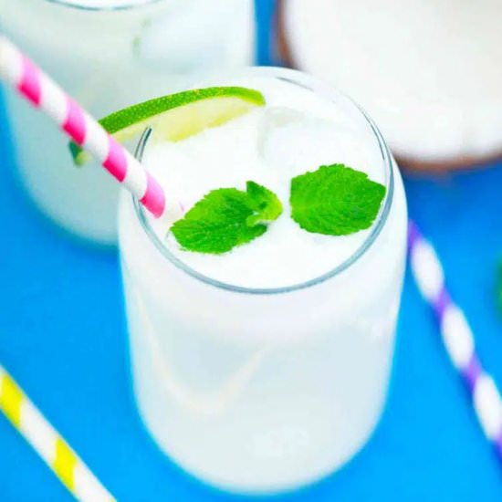 Coconut Mojitos - Recipe photo by peasandpeonies