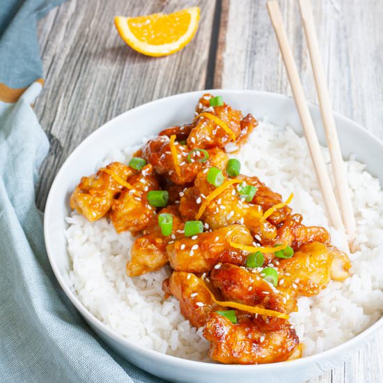 Crispy Vegan Orange Chicken - Recipe photo by MyPurePlants