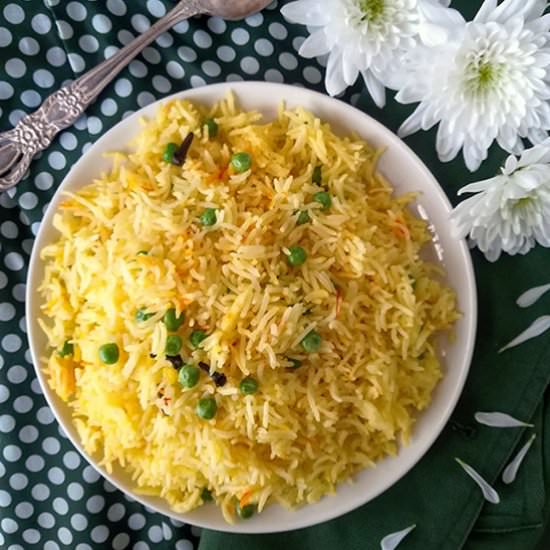 Saffron Yellow Rice - Recipe photo by The Inspirational Nook