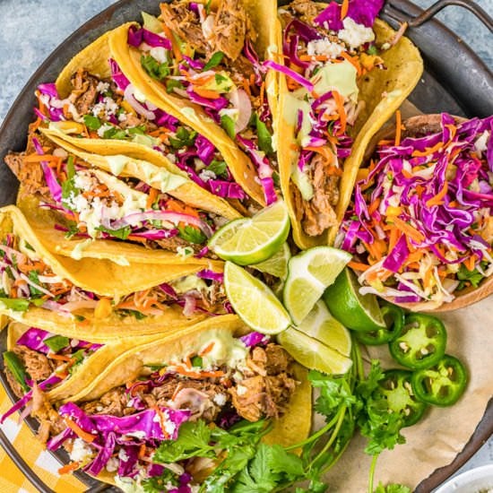 Instant Pot Pulled Pork Tacos - Recipe photo by Flavor Mosaic