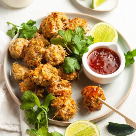 Thai Style Chicken Meatballs - Recipe photo by itsnotcomplicatedrecipes