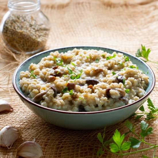 Pearl barley with mushrooms - Recipe photo by mecooks.com