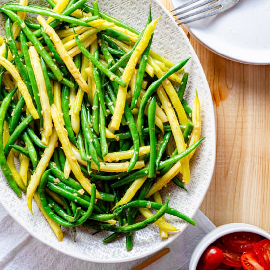 Garlicky Green Bean Salad - Recipe photo by TheFrayedApron