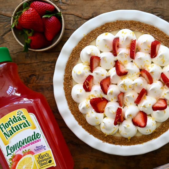 Strawberry Lemon Icebox Pie - Recipe photo by justataste