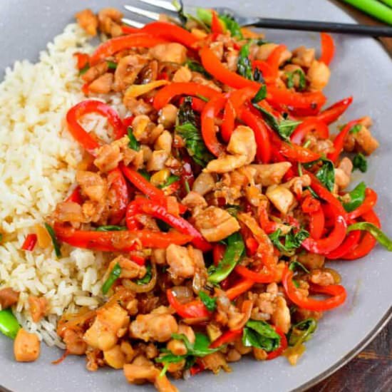 Thai Basil Chicken (Pad Krapow Gai) - Recipe photo by WillCookForSmiles