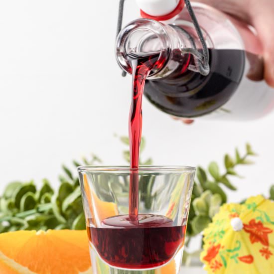 Pomegranate Simple Syrup - Recipe photo by Entirely Elizabeth
