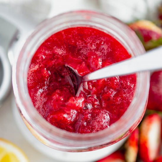 Strawberry Jam Without Added Sugar - Recipe photo by fitandfull