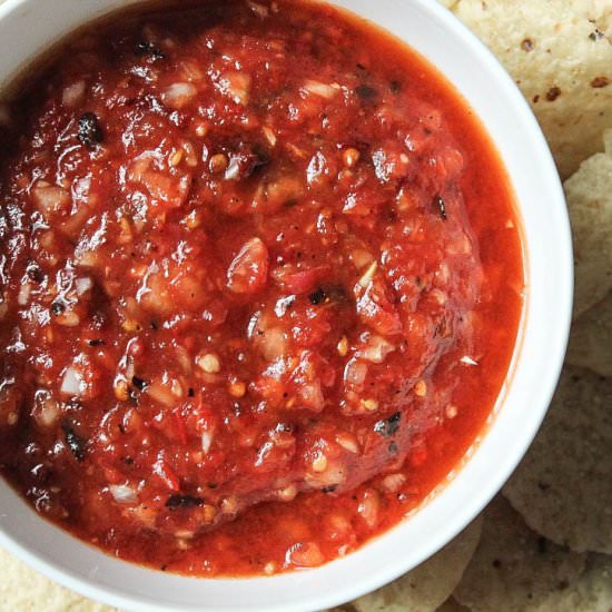 The Best Smoky Chipotle Salsa - Recipe photo by blessthismeal