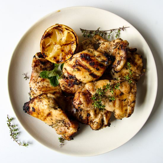 Grilled Boneless Chicken Thighs - Recipe photo by the food blog