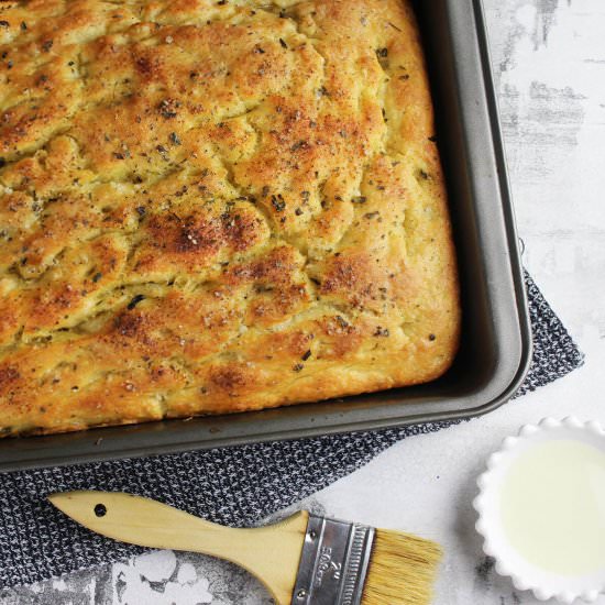 Soft focaccia - Recipe photo by hornoMX